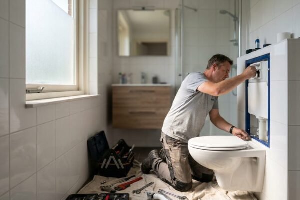 Onze monteur verhelpt een doorlopend toilet
